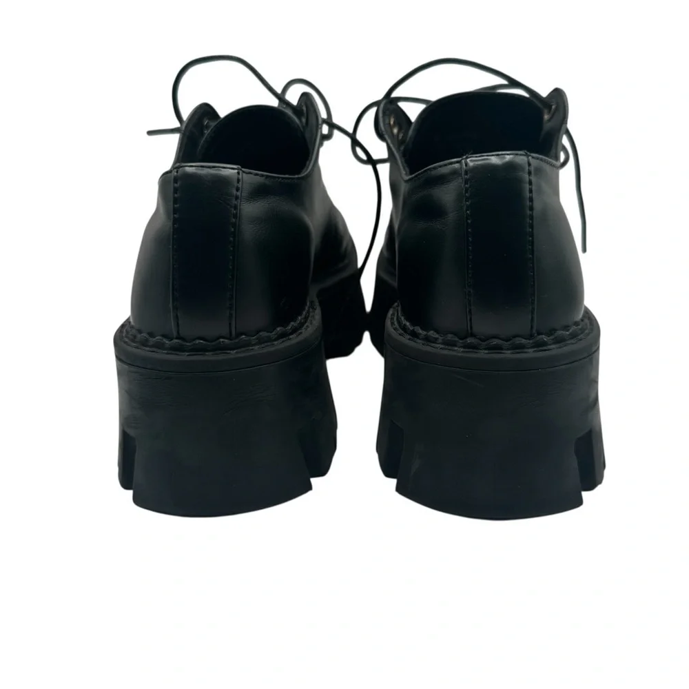 Bershka Chunky Platform Oxford Shoes Black Unisex EU 36